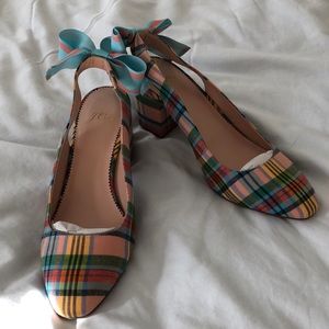 J Crew Block Heel Pumps Size 8.5